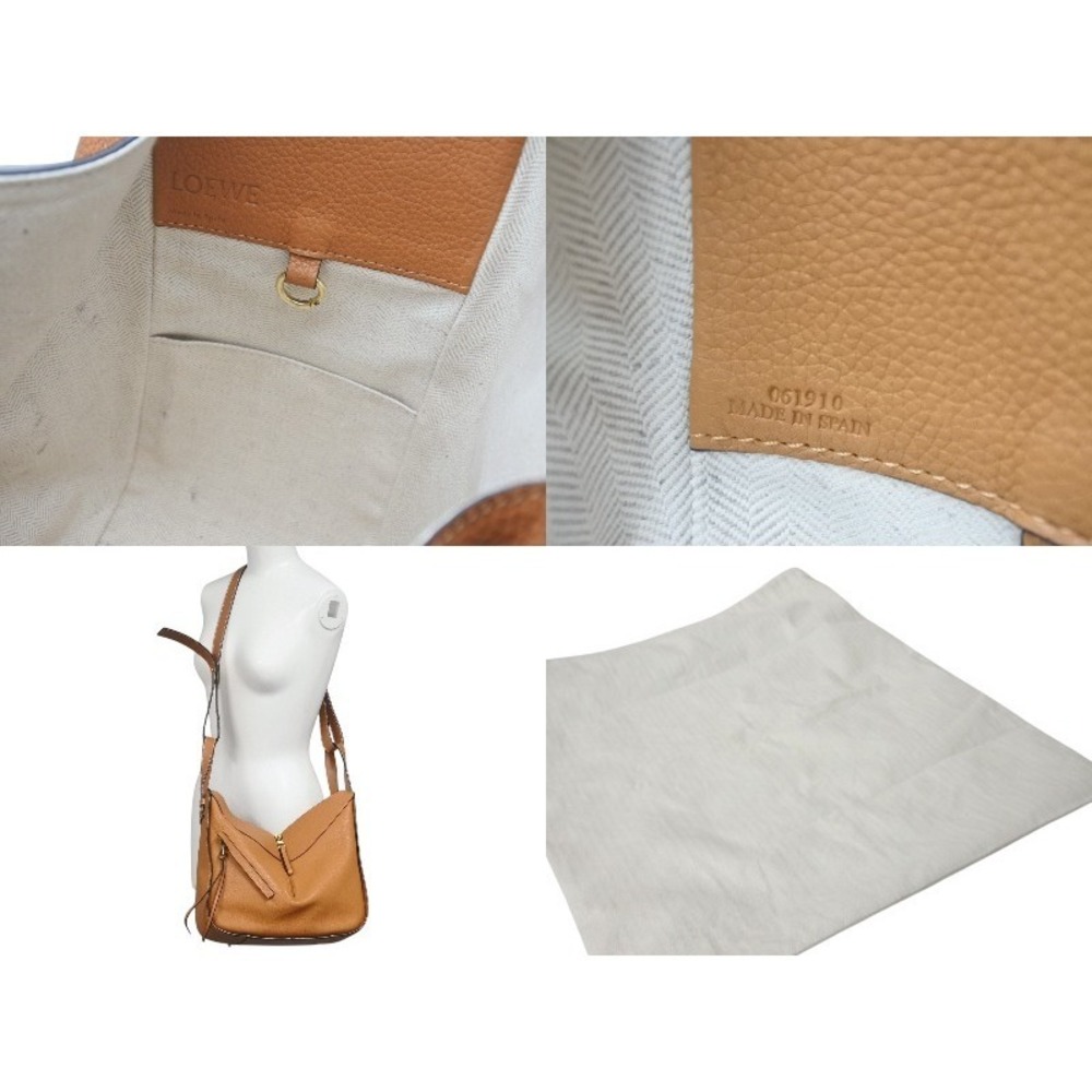 Loewe Shoulder Calfskin Hammock Handbag Brown Soft Bag Grained - Picture 8 of 8
